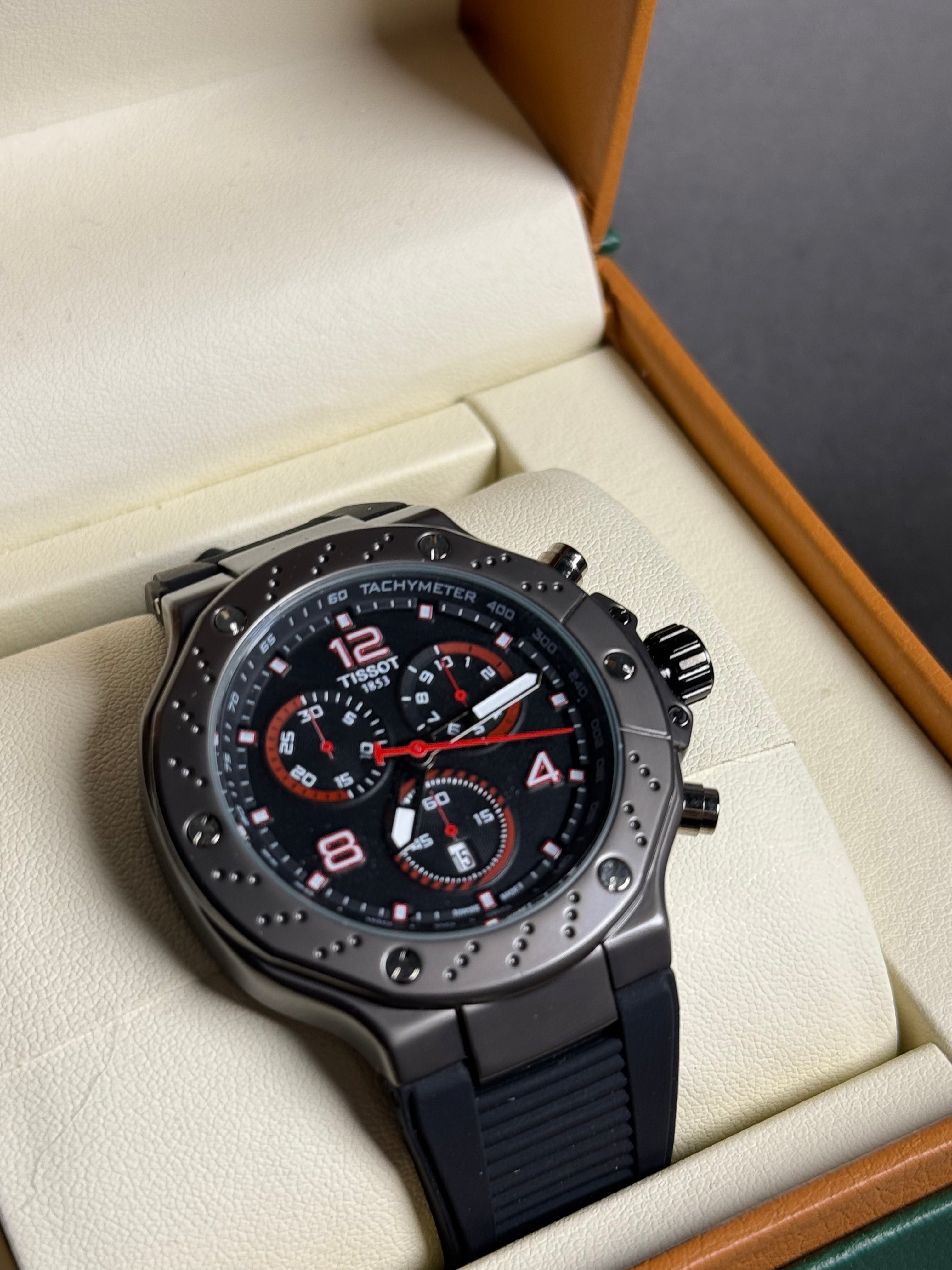 Tissot with Strap and Dark Dial