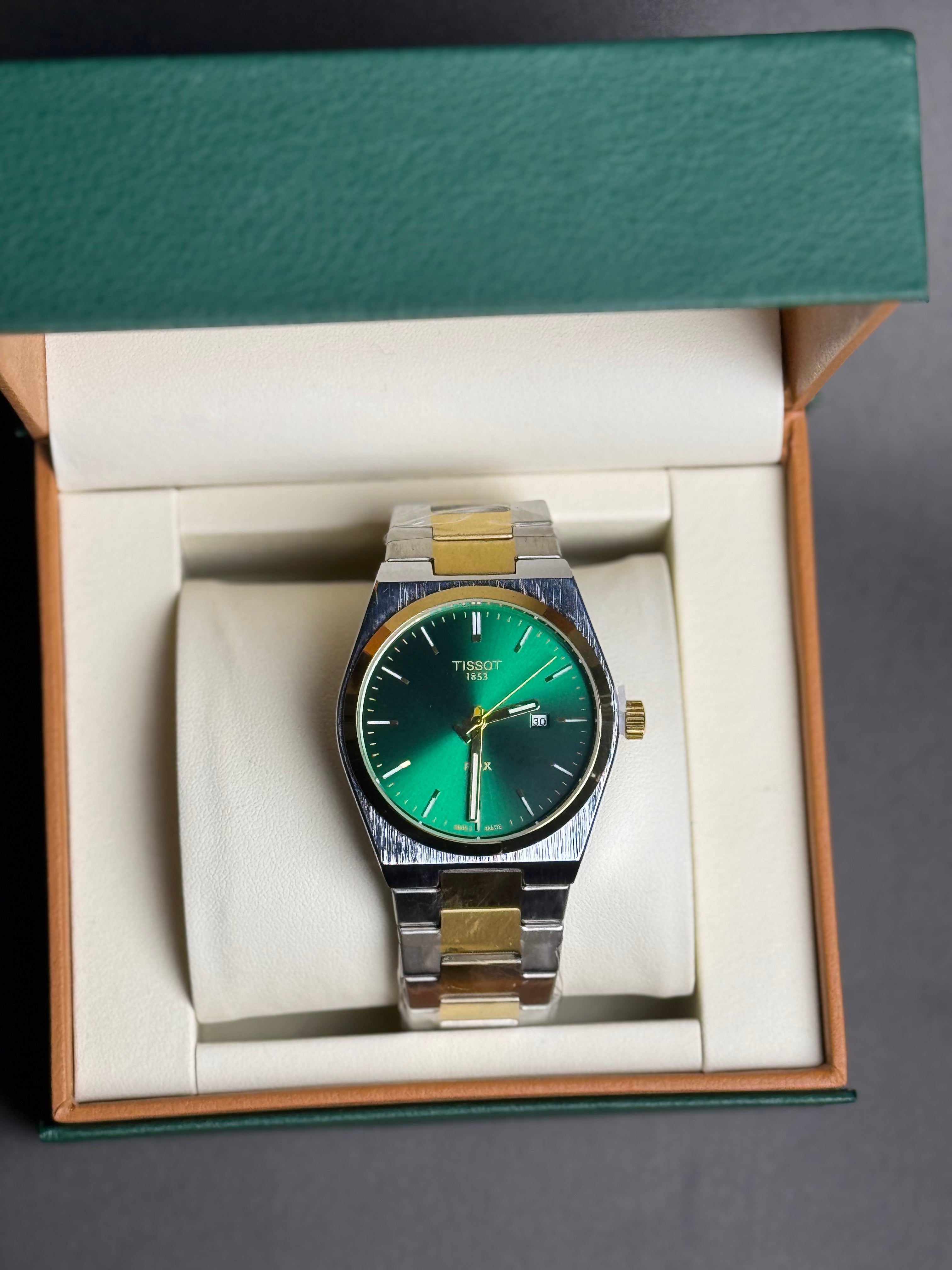 Two-Tone Tissot PRX with Green Dial
